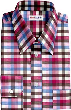 Red-Brown Multi Colored Checked Shirt