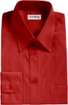 Dark Red Broadcloth Dress Shirt