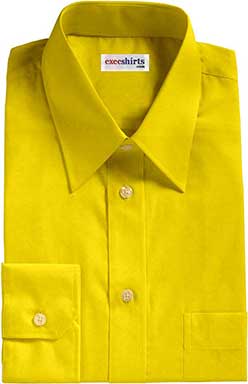 Lemon Yellow Broadcloth Dress Shirt