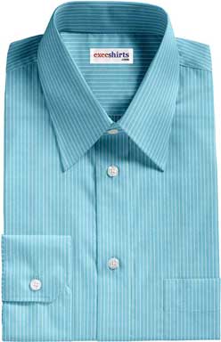 Light Green Shirt With White Pinstripes