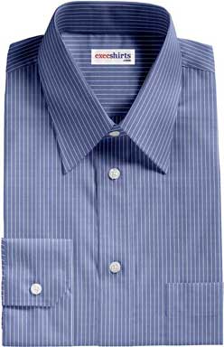 Blue Shirt With White Pinstripes