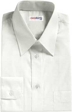 White Checked Weave Dress Shirt 3