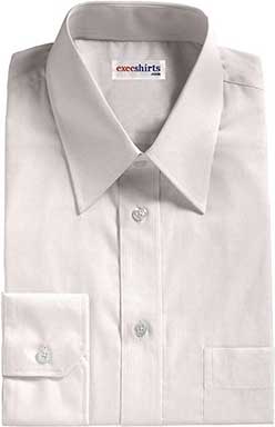 White Birdeye Pinpoint Dress Shirt