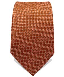 Orange Woven Neck Tie