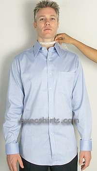 custom dress shirt - neck