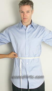 custom dress shirt - waist