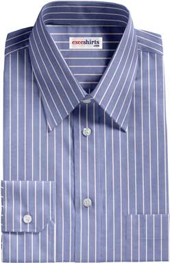 Blue/White Pinstripe Dress Shirt 2