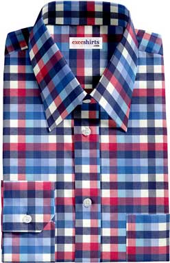 Red-Blue Multi Colored Checked Shirt