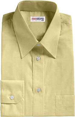 Light Brown Broadcloth Dress Shirt