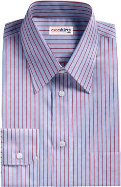 Light Blue Shirt With Red Stripes