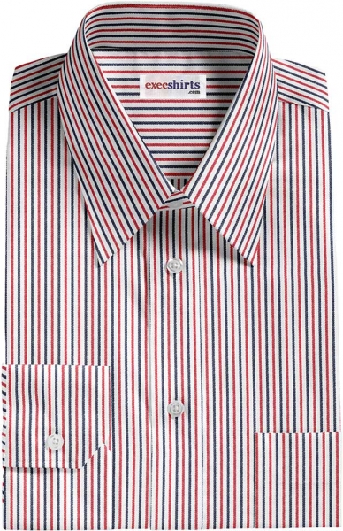 red and black striped dress shirt