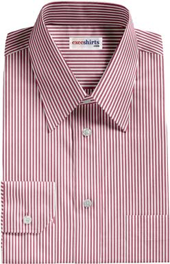 Red Deluxe Pinstripe Dress Shirt