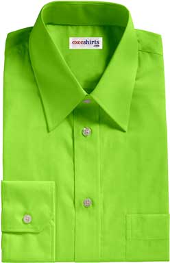 Lime Green Broadcloth Dress Shirt