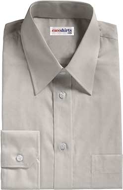 Light Gray Broadcloth Dress Shirt