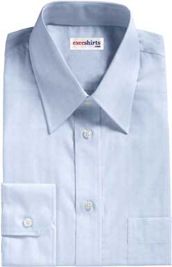 Light Blue Herringbone Dress Shirt