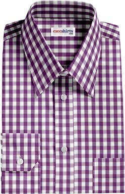Fancy Purple Checked Dress Shirt