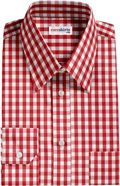 Fancy Red Checked Dress Shirt