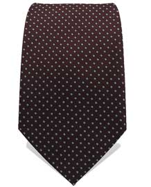 Maroon Neck Tie With White Dots