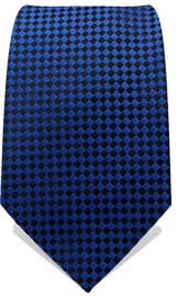 Royal Blue Black Checked Neck Tie