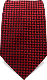 Bright Red Black Checked Neck Tie