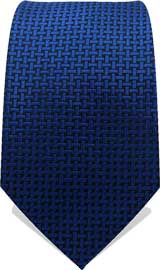 Royal Blue Checked Weave Neck Tie