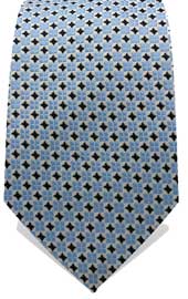 Light Blue Checked Weave Neck Tie