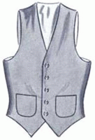 5 Button - 2 Round Pocket Vest