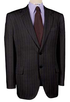 Charcoal Suit w/Brown Stripes