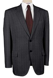 Charcoal Suit w/Lt. Red Pinstripes