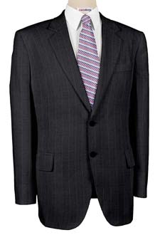 Charcoal Suit w/Purple Pinstripes