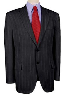 Charcoal Suit w/Gray Pinstripes
