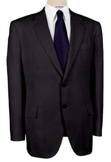 Black Suit w/Red Narrow Pinstripes
