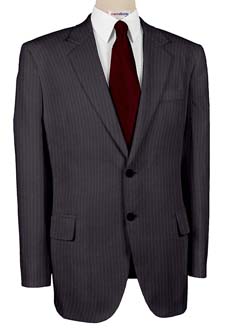 Charcoal Suit w/Multi Colored Pinstripes